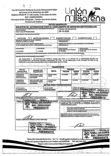 INFORME REINALDO LOPEZ OCTUBRE 2020