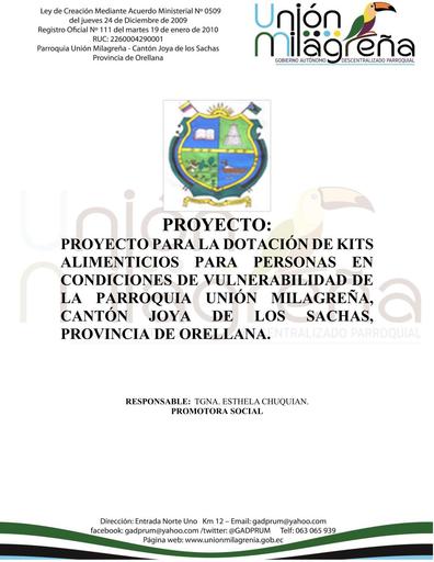 Proyecto Union Milagreña kits alimenticios [1] signed signed